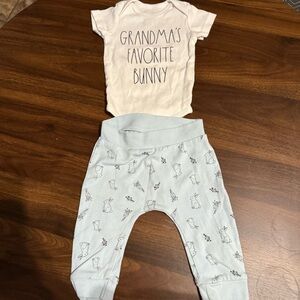 Baby Rae Dunn Easter onesie and pants set